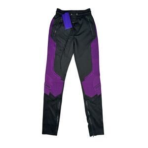 Guapi Pants Mens Size 28 Black Purple Zip Hem Moto Skinny Skate Limited NWT
